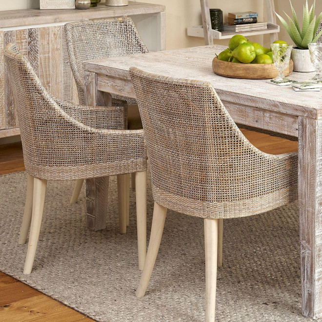 Table à Manger Bois Gris 140x80x76cm
