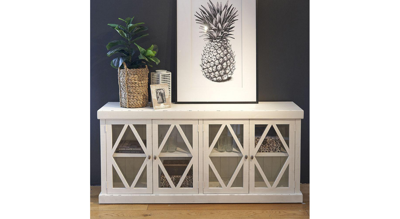 Bahut Bois Gris 187x40.5x81cm