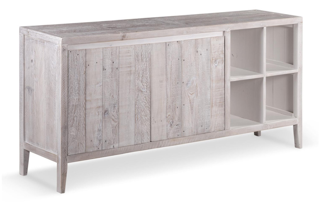 Anrichte Holz Grau 176x40x81cm