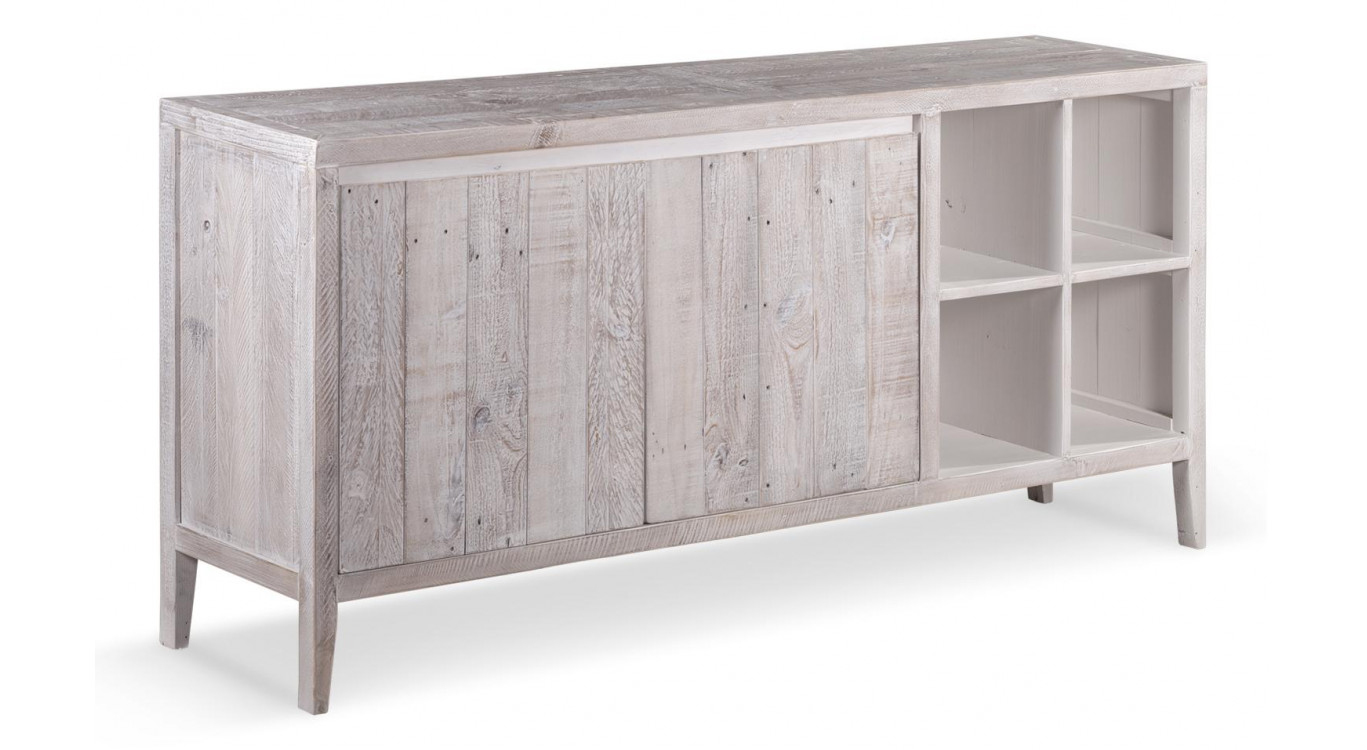 Buffet Bois Gris 176x40x81cm