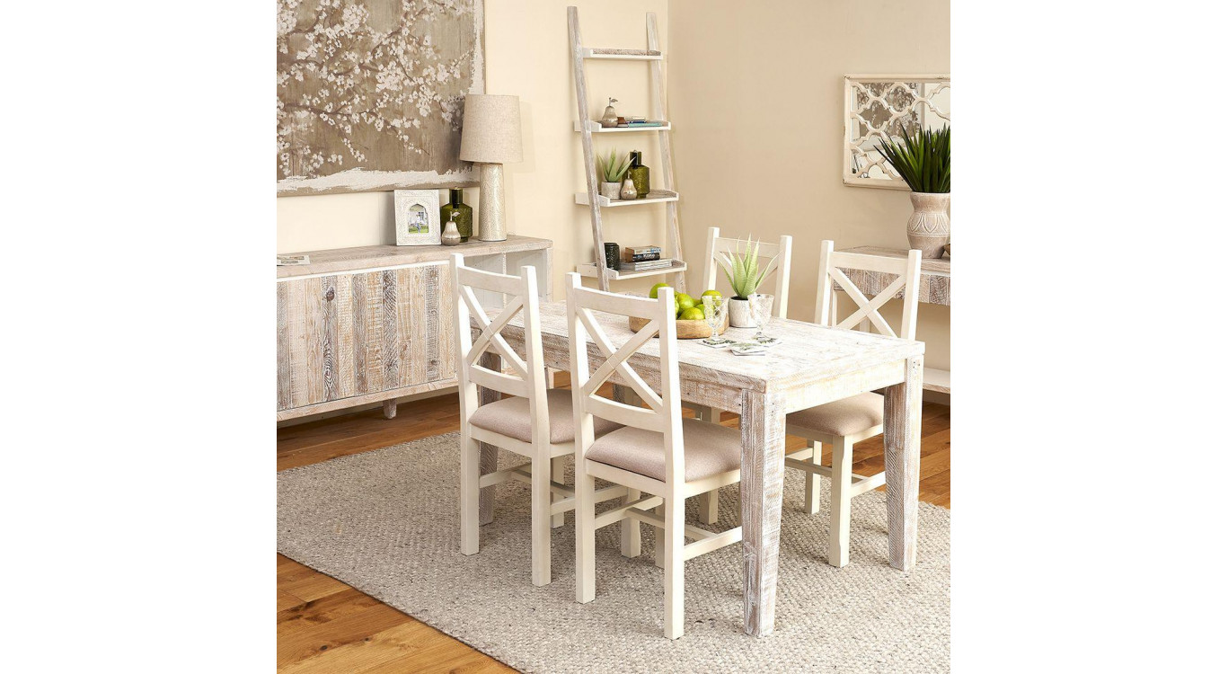 Buffet Bois Gris 176x40x81cm
