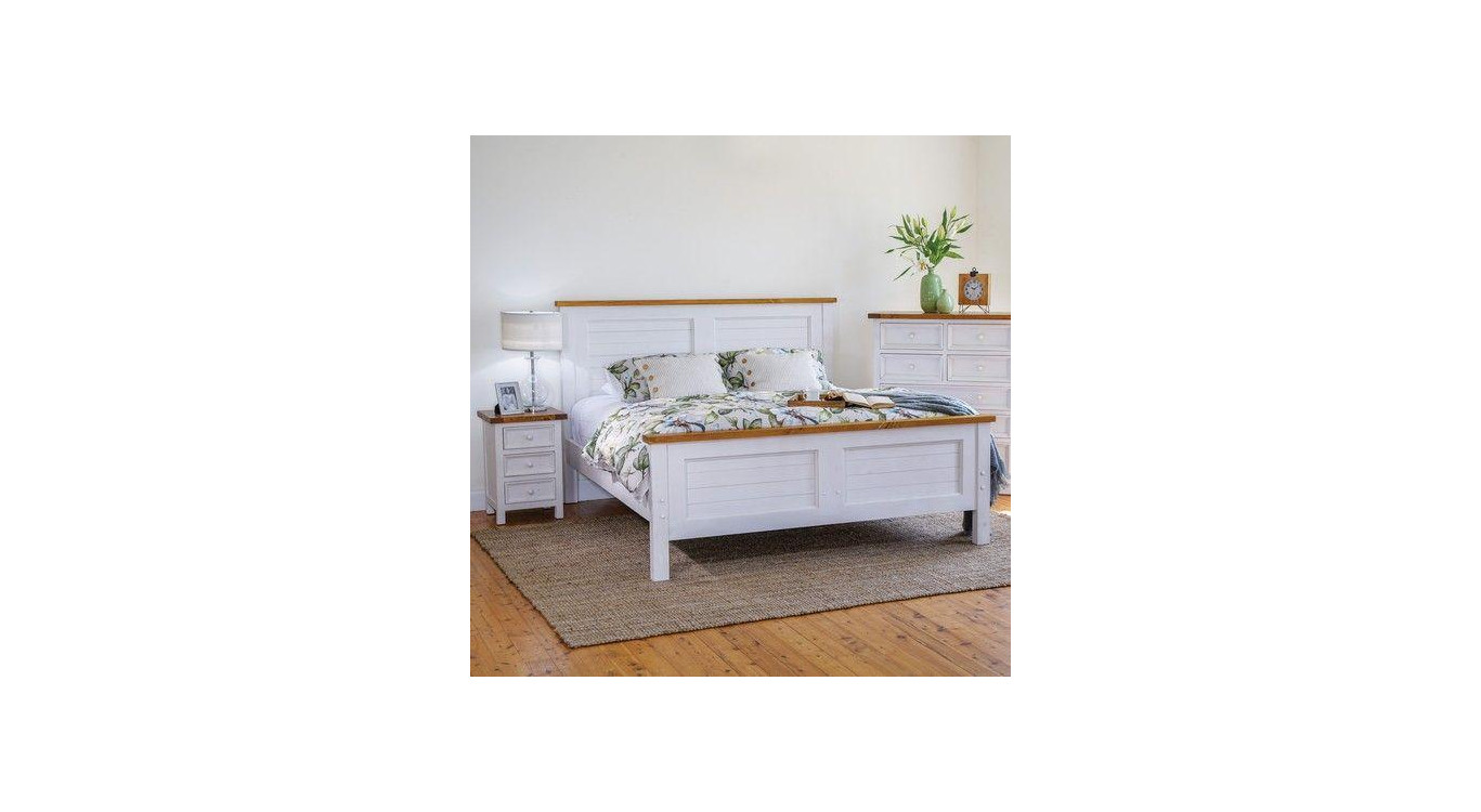 Lit Bois Blanc 196x222x132cm