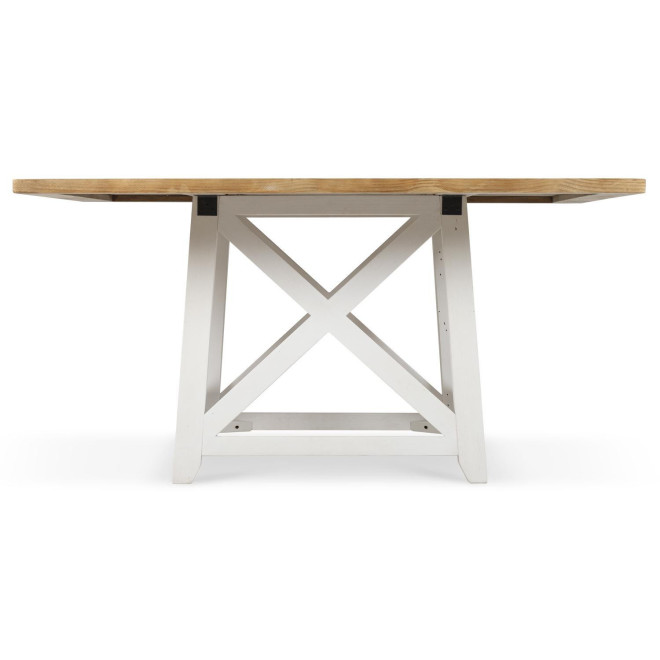 Table à Manger Bois Blanc 150x150x77cm