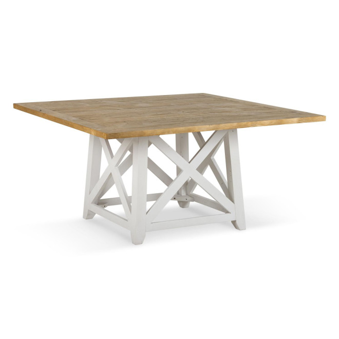 Table à Manger Bois Blanc 150x150x77cm