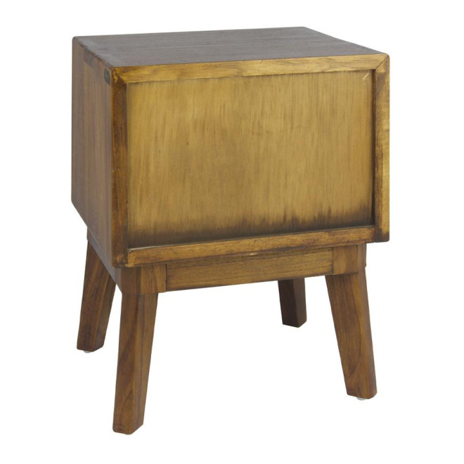 Nachttisch 1 Schublade Holz Bronze Braun 45x40x55cm
