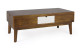 Couchtisch 2 Schubladen Holz Bronze Braun 115x60x45cm