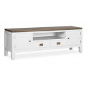 Porta TV 3 cassetti Legno Bronzo Bianco 150x40x50cm
