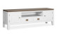 Soporte TV 3 Cajones Madera Bronce Blanco 150x40x50cm