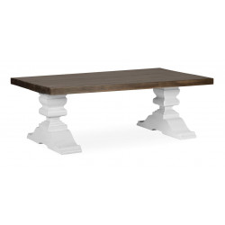 Niedriger Holztisch Weiß 130x70x45cm