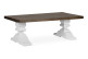 Tavolino in legno bianco 130x70x45cm