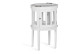 Consola Redonda de Madera Bronce Blanco 50x50x78cm