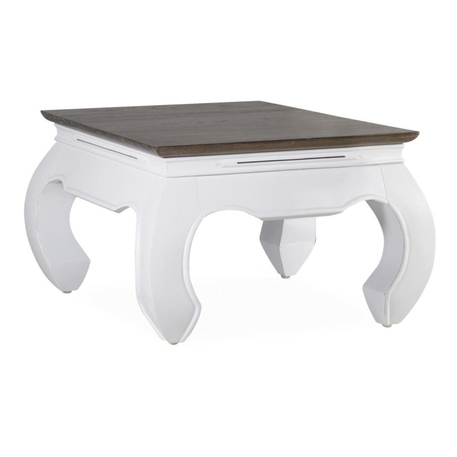 Table Basse Bois Blanc 60x60x40cm