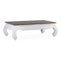Mesa baja de madera blanca 125x70x40cm