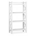 Libreria in legno bianco 80x35x150cm
