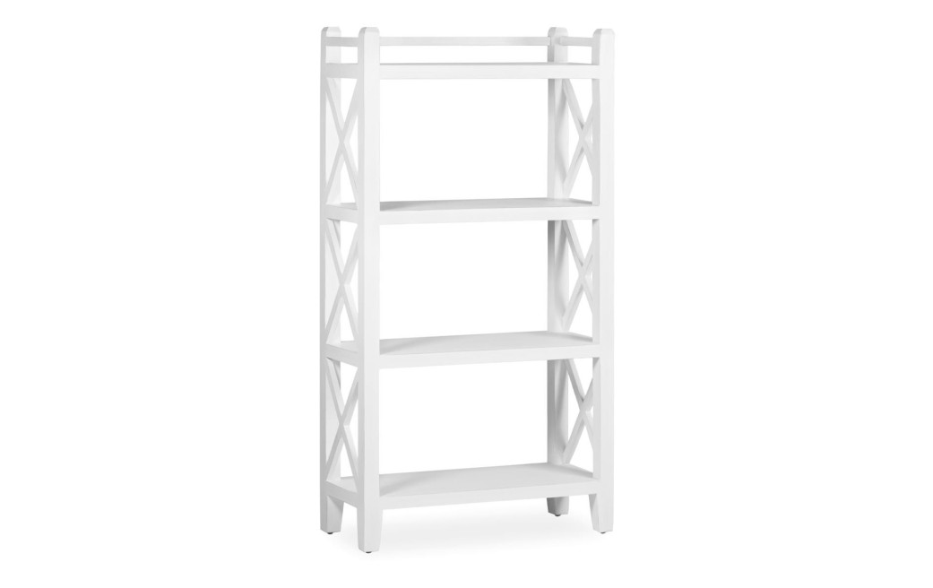 Bibliothèque Bois Blanc 80x35x150cm