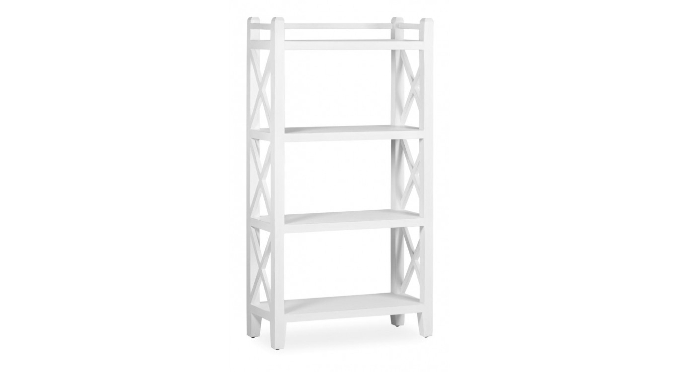 Bücherregal Holz Weiß 80x35x150cm