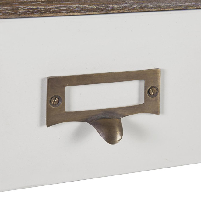 Schreibtisch 3 Schubladen Holz Bronze Weiß 150x70x78cm