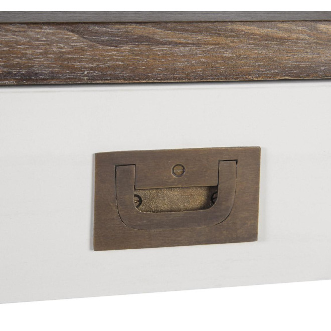 Schreibtisch 3 Schubladen Holz Bronze Weiß 150x70x78cm