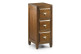 Nachttisch mit 3 Schubladen Holz Bronze Braun 30x36x72cm