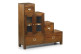 Möbel Treppe 4 Schubladen Holz Bronze Braun 100x32x100cm