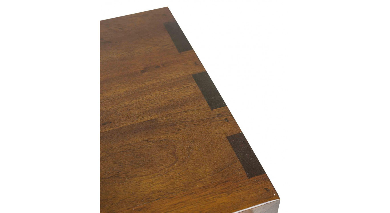 Möbel Treppe 4 Schubladen Holz Bronze Braun 100x32x100cm