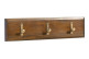 Patère portemanteau 3 accroches bronze