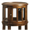 Console Ronde Bois Bronze Marron 50x50x78cm