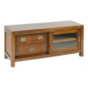 TV Stand 3 Drawers Wood Bronze Brown 115x40x50cm