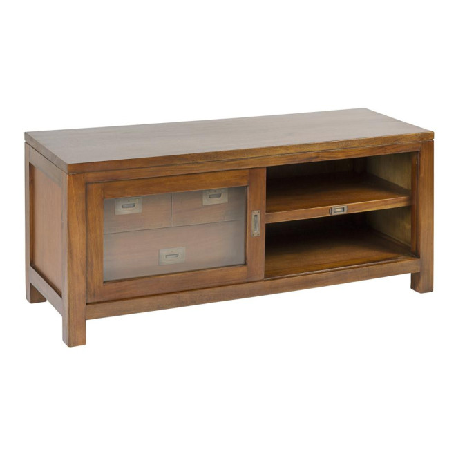 TV-Möbel mit 3 Schubladen Holz Bronze Braun 115x40x50cm
