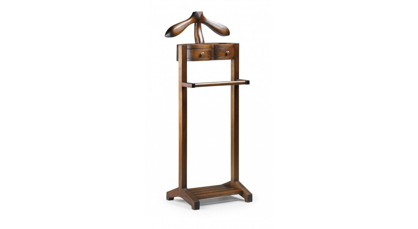 Valet De Chambre Bois Bronze Marron 47x34x122cm