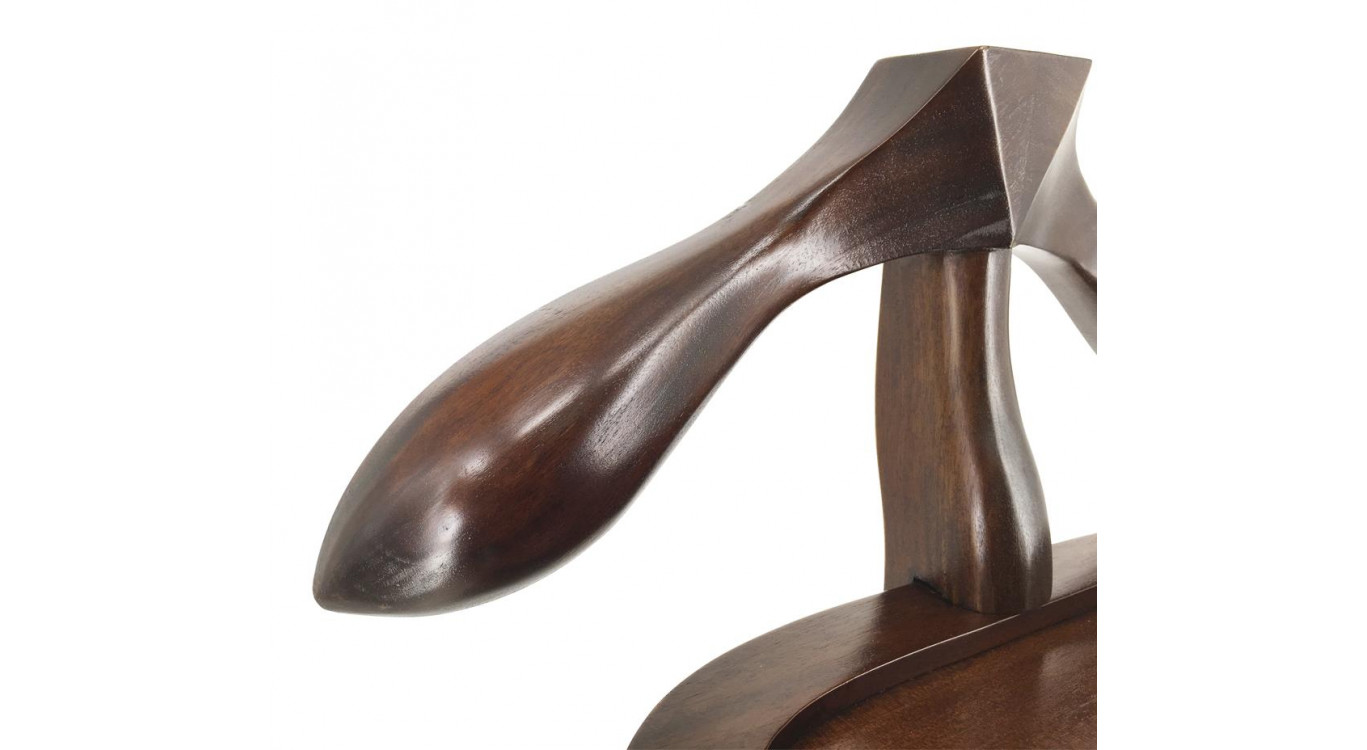 Valet De Chambre Bois Bronze Marron 47x34x122cm