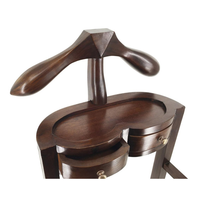 Valet De Chambre Bois Bronze Marron 47x34x122cm