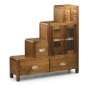 Mobile scala 7 cassetti Legno Bronzo Marrone 98x25x98cm