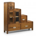 Staircase Cabinet 7 Drawers Wood Bronze Brown 98x25x98cm
