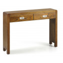 Consolle 2 cassetti Legno Bronzo Marrone 110x27x76cm