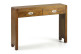 Consola 2 Cajones Madera Bronce Marrón 110x27x76cm