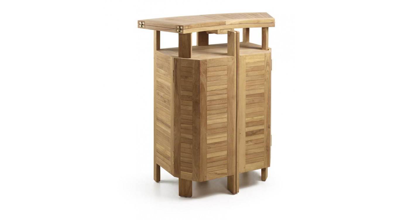 Meuble Bar Bois Marron 98x70x105cm