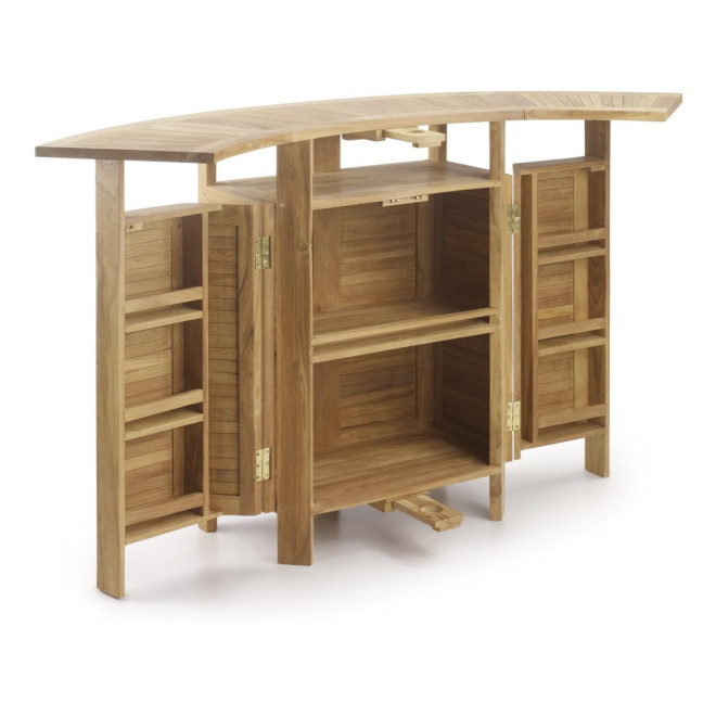 Meuble Bar Bois Marron 98x70x105cm