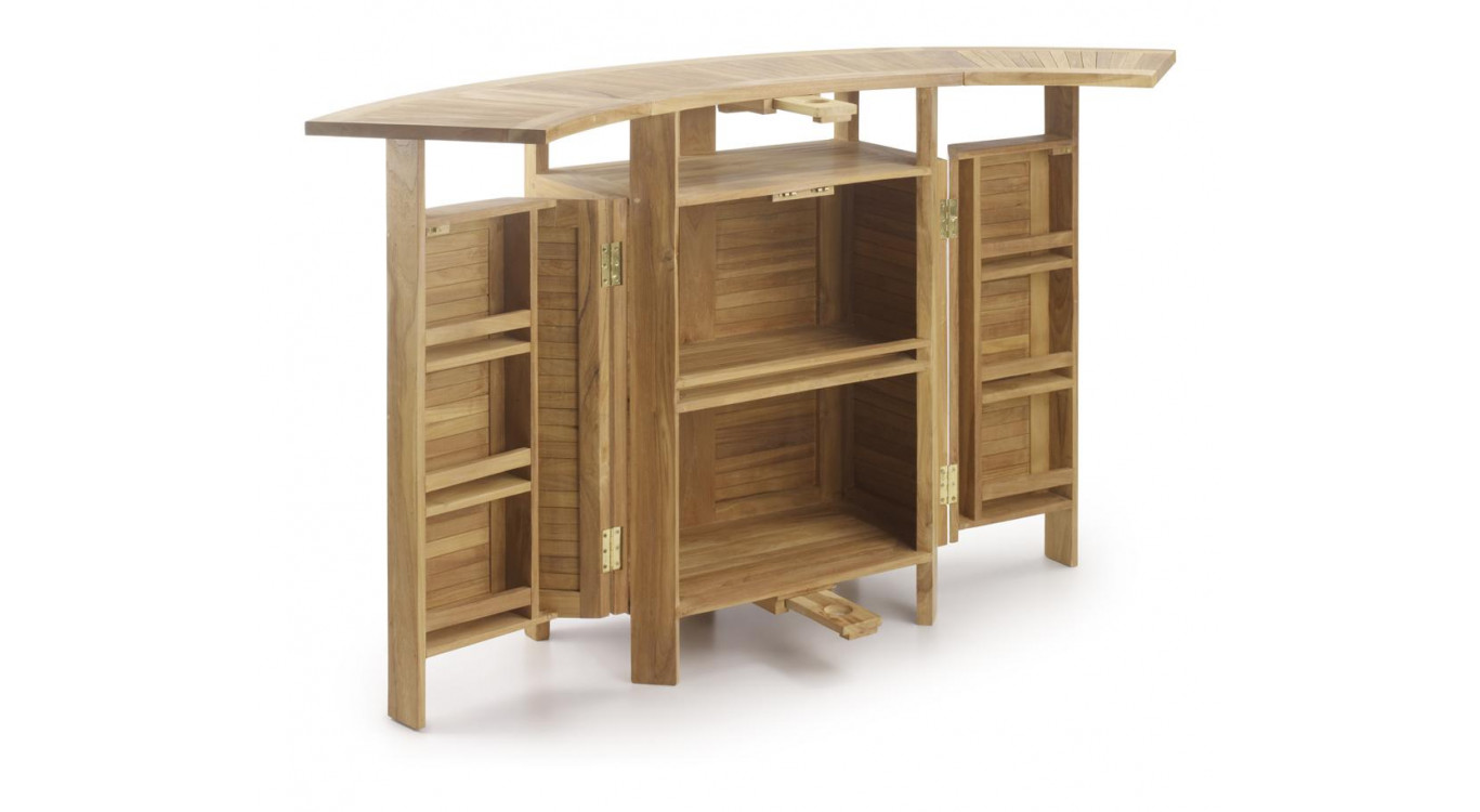 Meuble Bar Bois Marron 98x70x105cm