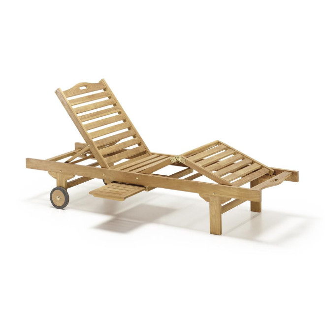 Liegestuhl Holz Braun 200x65x35cm