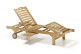 Brown Wooden Lounger 200x65x35cm