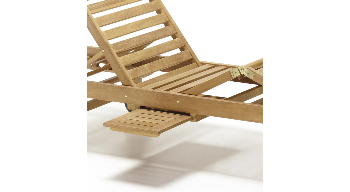 Liegestuhl Holz Braun 200x65x35cm