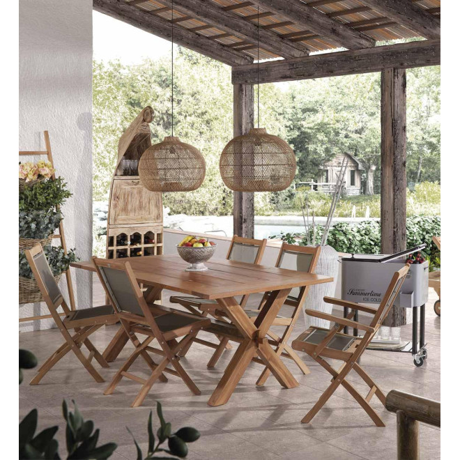 Stuhl Holz Screen Braun 45x60x90cm