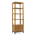 Bücherregal mit 2 Schubladen Holz Bronze Braun 60x40x190cm