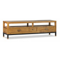 TV-Möbel mit 3 Schubladen Holz Bronze Braun 150x40x45cm