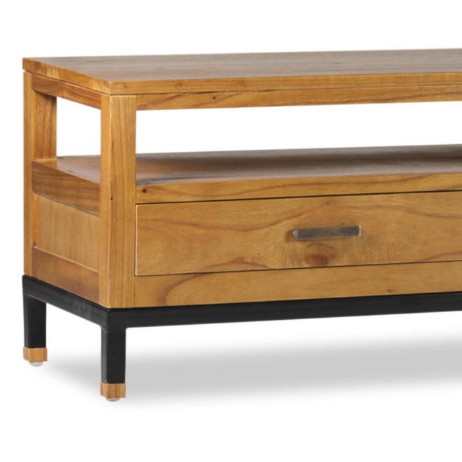TV-Möbel mit 3 Schubladen Holz Bronze Braun 150x40x45cm