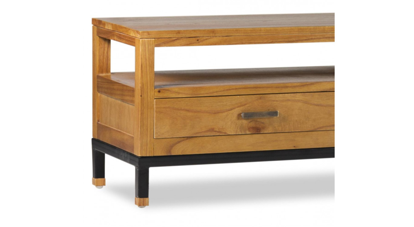 TV-Möbel mit 3 Schubladen Holz Bronze Braun 150x40x45cm