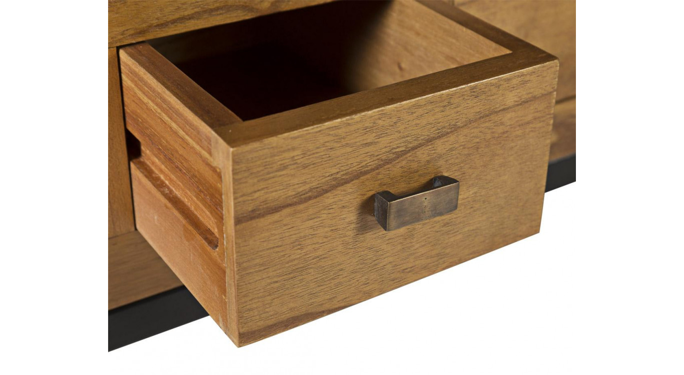 TV-Möbel mit 3 Schubladen Holz Bronze Braun 150x40x45cm