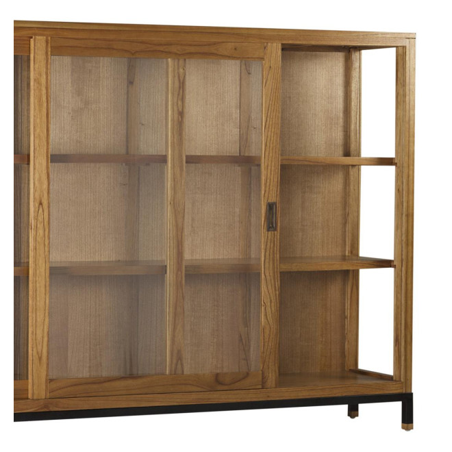 Vaisselier Bois Bronze Marron 180x40x138cm