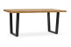 Tavolo da pranzo in metallo e legno marrone 180x90x78cm